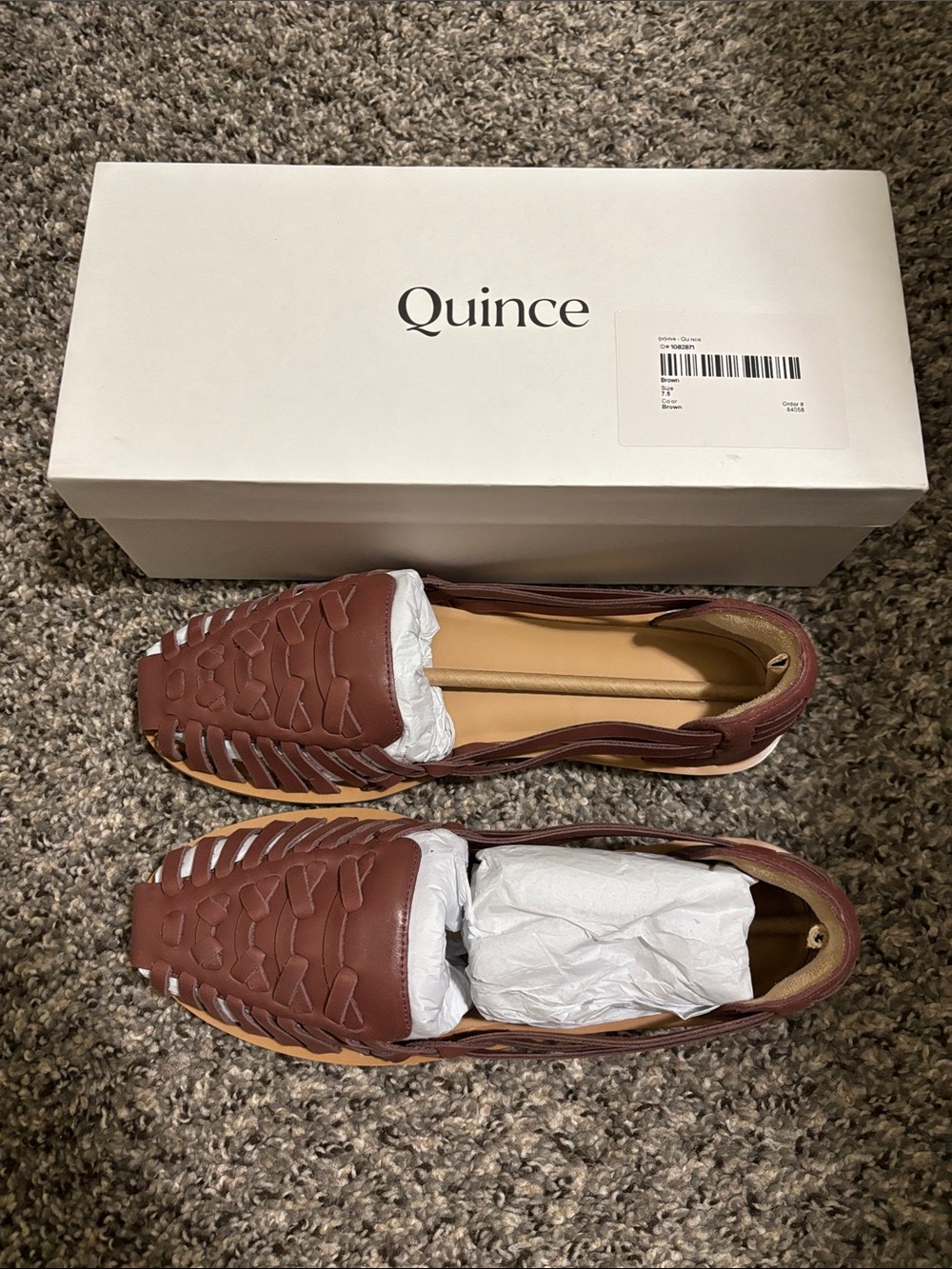 Quince Women's Brown Woven Leather Slip-On Loafers